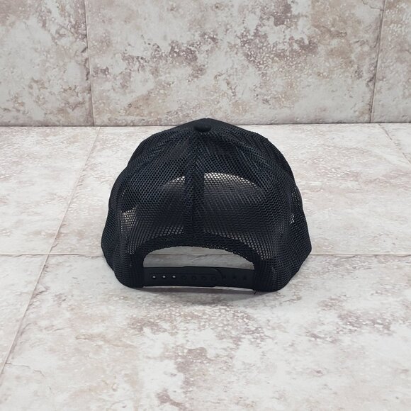 Black Limited Ed Mountain Dew Mesh Outdoor Gear Snapback Trucker Hat Vinyl Patch - Picture 3 of 10